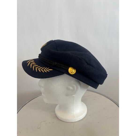 Classic Captains Hat with Embroidered Royal Crown Costume Halloween - Picture 4 of 9